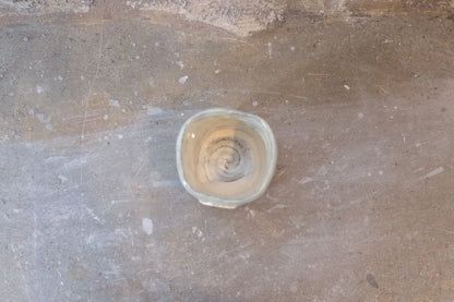 Two-Tone Rustic Brown Handcrafted Ceramic Sake Cup