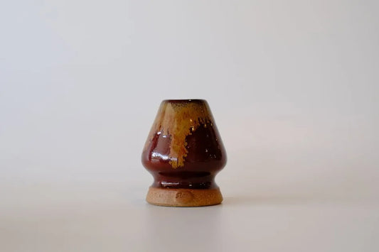 Deep Flambe Red Handcrafted Ceramic Matcha Tea Whisk Stand