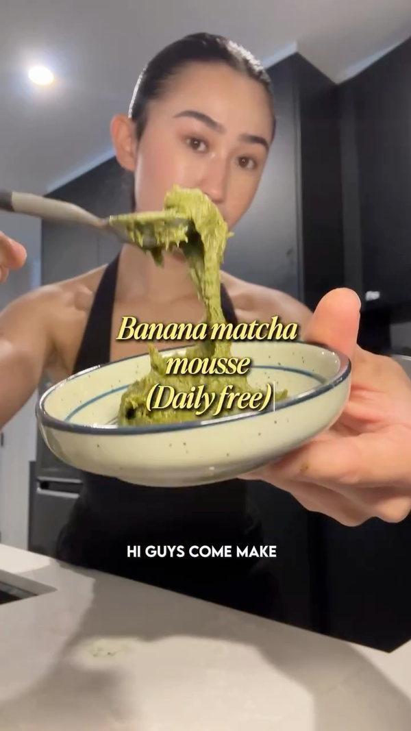 Banana Matcha Mousse
